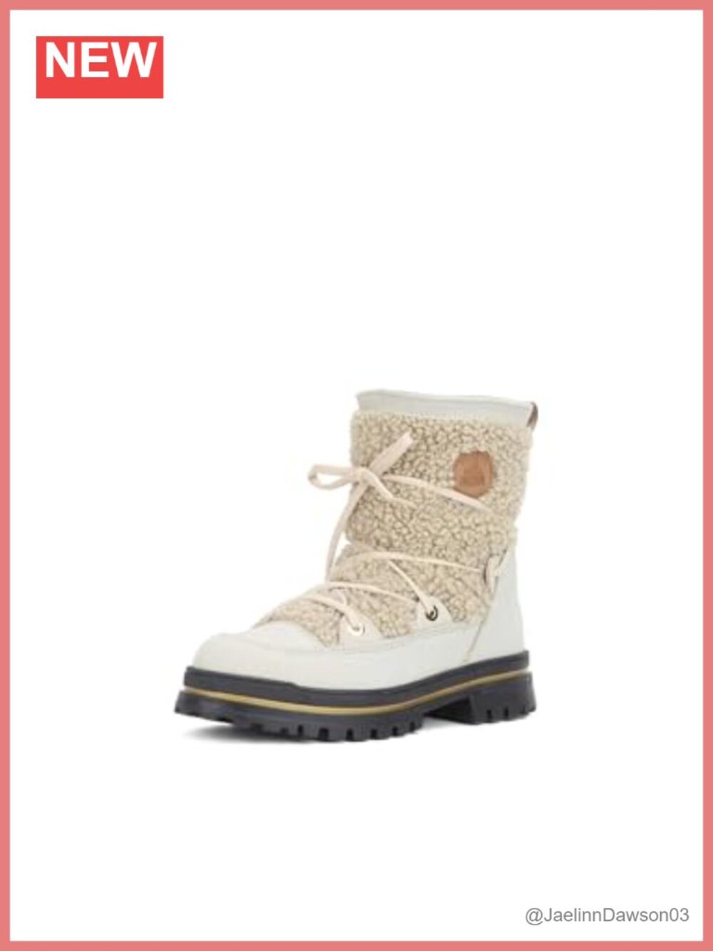 PAJAR MAXINE Ice-Gripper Waterproof Sherpa Leather Ankle Snow Boots